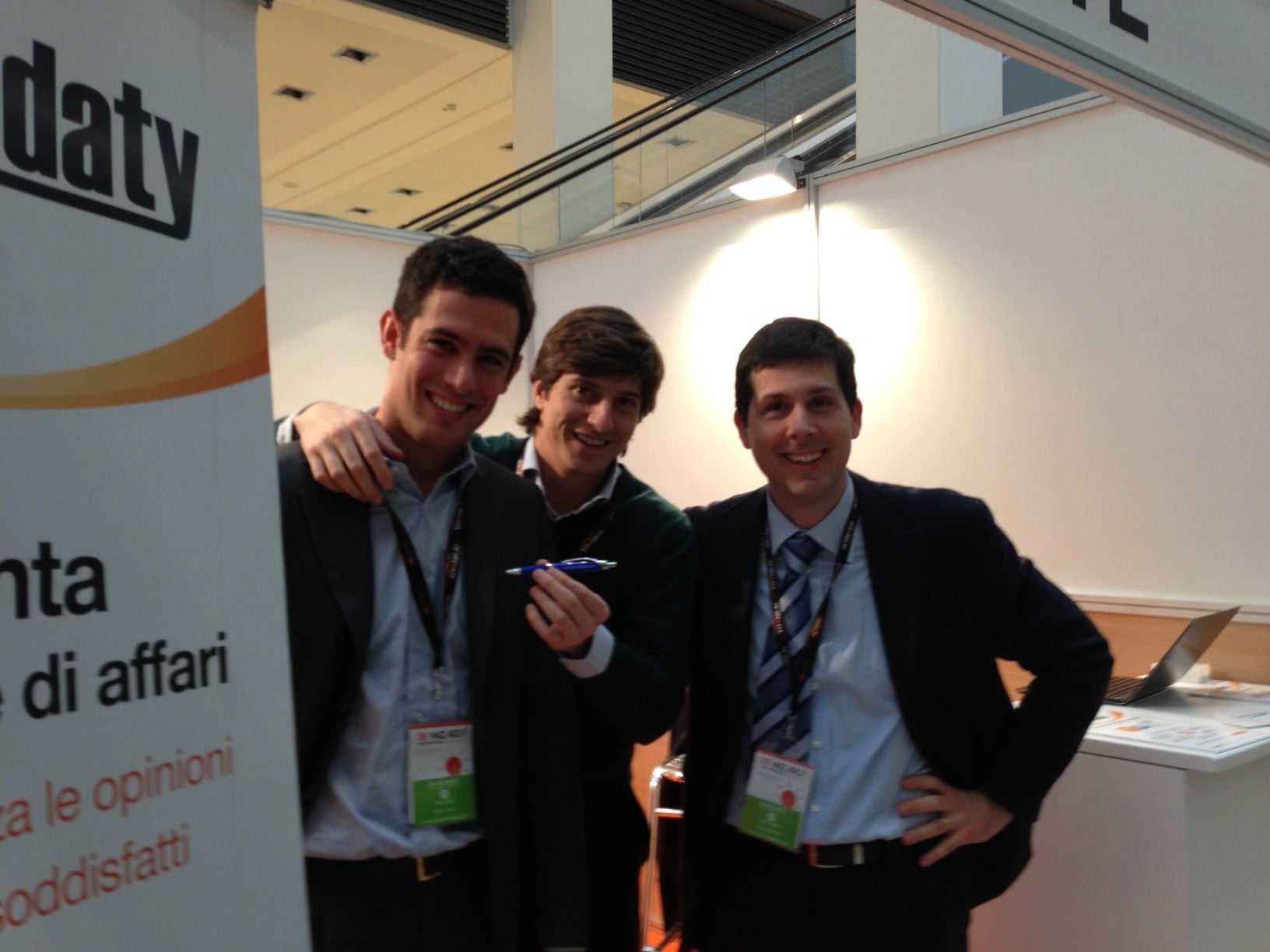 Roberto Stefanini con il team Feedaty durante un evento